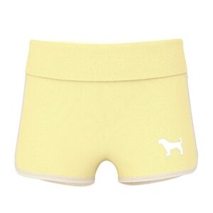 Victoria's Secret PINK Ivy Terry Foldover Shorts Yellow XL NEW
